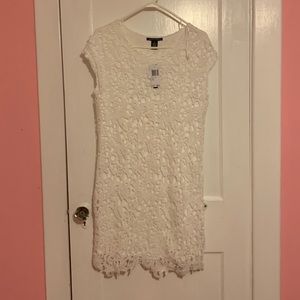 NWT Chelsea and Theodore White Lace Dress